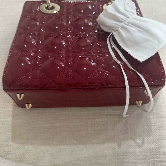 Lady Dior Small Cherry Red Pattern - Picture 14 of 14